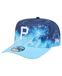 New Era Men's Light Blue Pittsburgh Pirates Deep Water Pre-Curved 9FIFTY A-Frame Snapback Hat