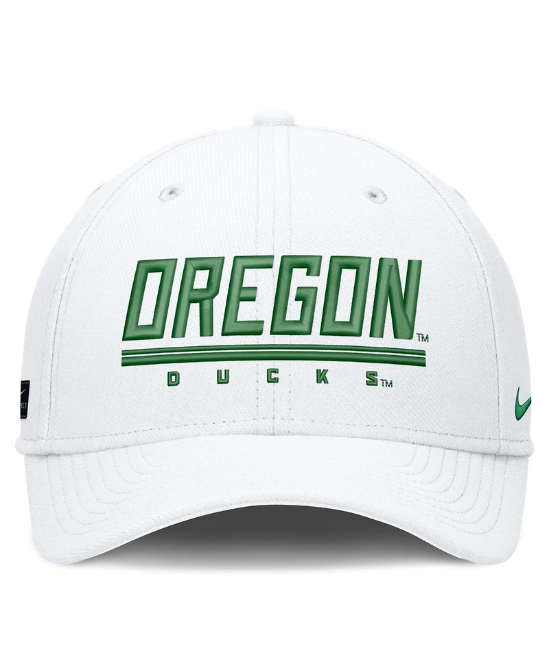 Nike Men's White Oregon Ducks Game Day Rise Swooshflex Hat