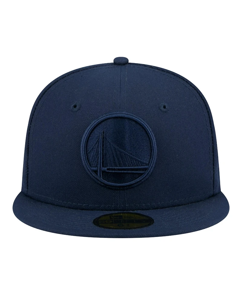 New Era Men's Navy Golden State Warriors Tonal Color Pack 59FIFTY Fitted Hat