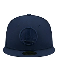 New Era Men's Navy Golden State Warriors Tonal Color Pack 59FIFTY Fitted Hat