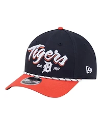 New Era Men's Navy, Orange Detroit Tigers Team Loyal 9FORTY M-Crown Adjustable Hat