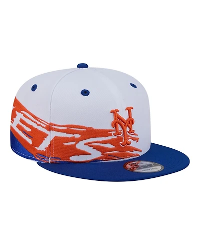 New Era Men's White, Royal New York Mets 9FIFTY Snapback Hat