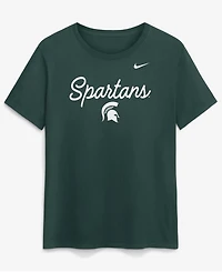 Nike Women's Green Michigan State Spartans Script Mantra Logo T-Shirt