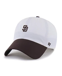 '47 Brand Men's White, Brown San Diego Padres Vista Mini Clean Up brrr Adjustable Hat