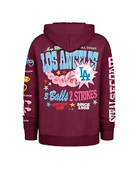 47 Brand Men's and Women's Burgundy Los Angeles Dodgers Earl Foundation Hoodie