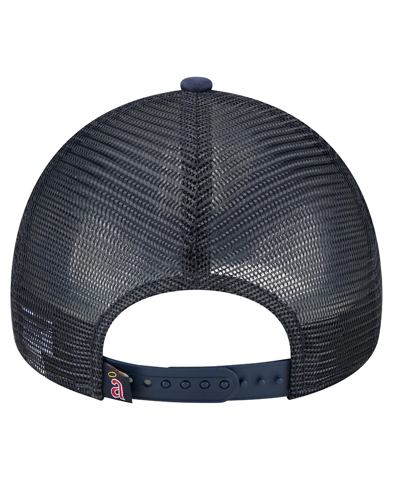 New Era Men's Navy California Angels Distressed 9FORTY A-Frame Adjustable Trucker Hat