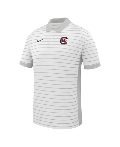 Nike Men's White South Carolina Gamecocks 2026 Sideline Victory Stripe Dri-fit Polo Shirt