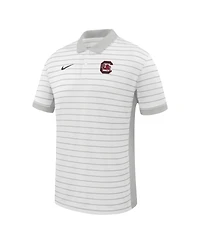 Nike Men's White South Carolina Gamecocks 2026 Sideline Victory Stripe Dri-fit Polo Shirt