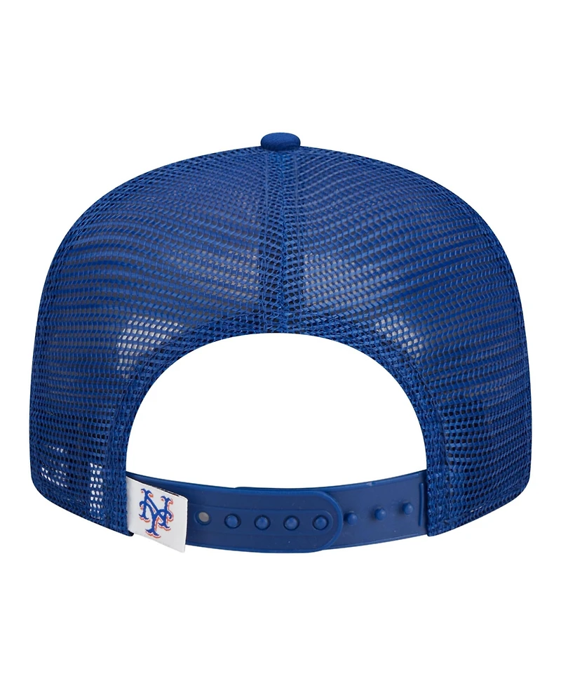 New Era Big Boys and Girls Royal New York Mets 9FIFTY Trucker Snapback Hat