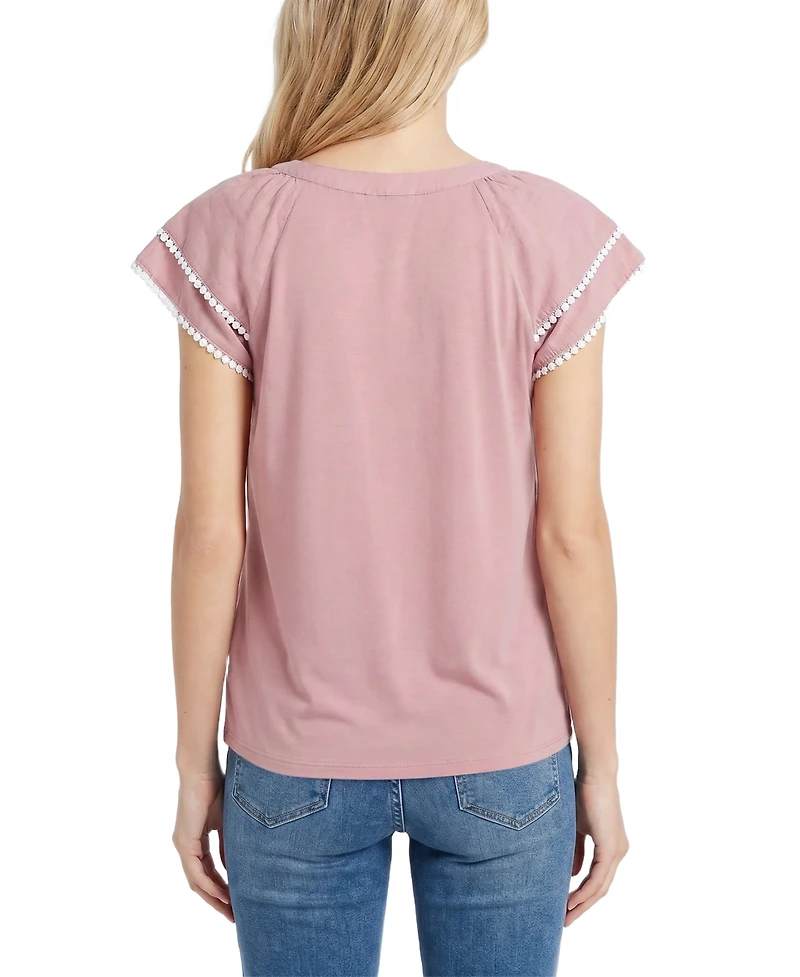 Ny Collection Petite Double-layer V Neck Blouse