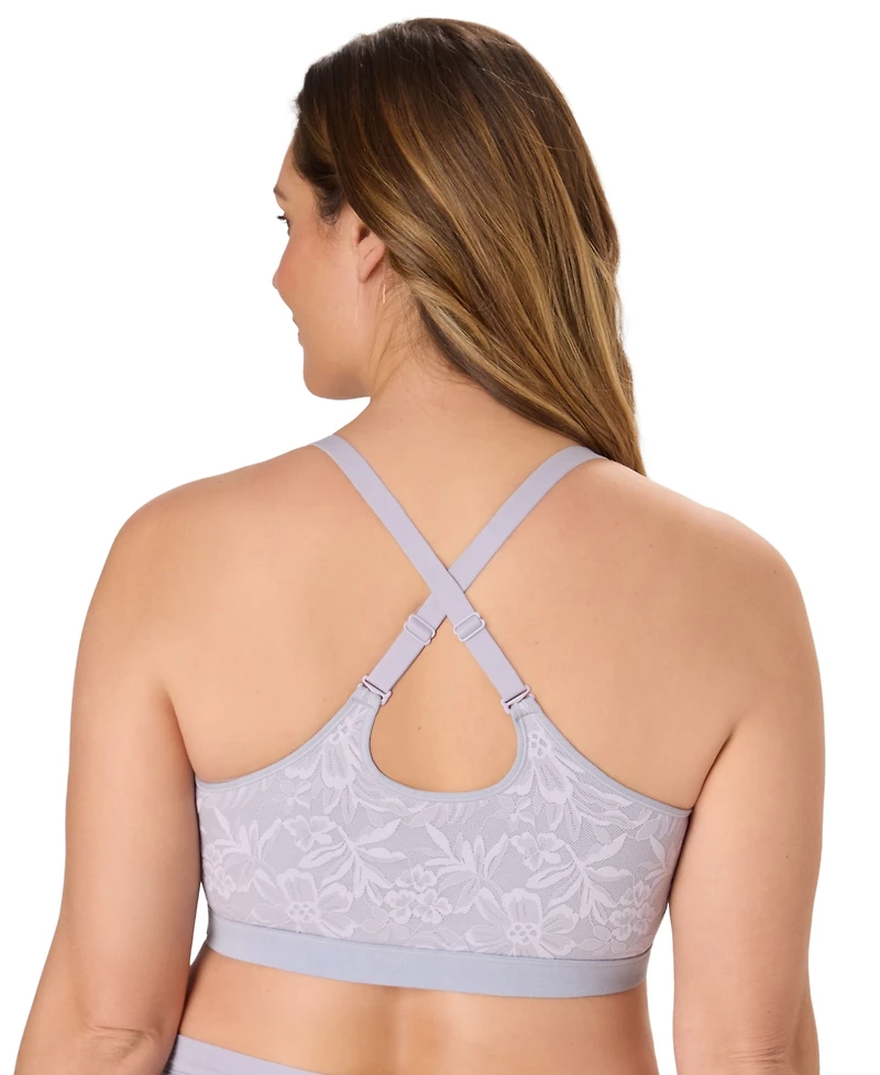 Bali Women's Breathe Lace-Overlay Bralette Dfcmbr