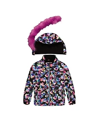 Deux par Toddler Girls Two Piece Play Snowsuit Heart Print with Pants