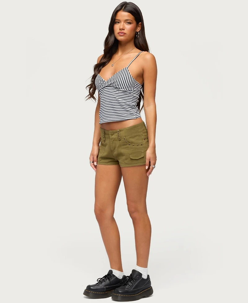Edikted Women's Emilea V Neck Striped Tank Top