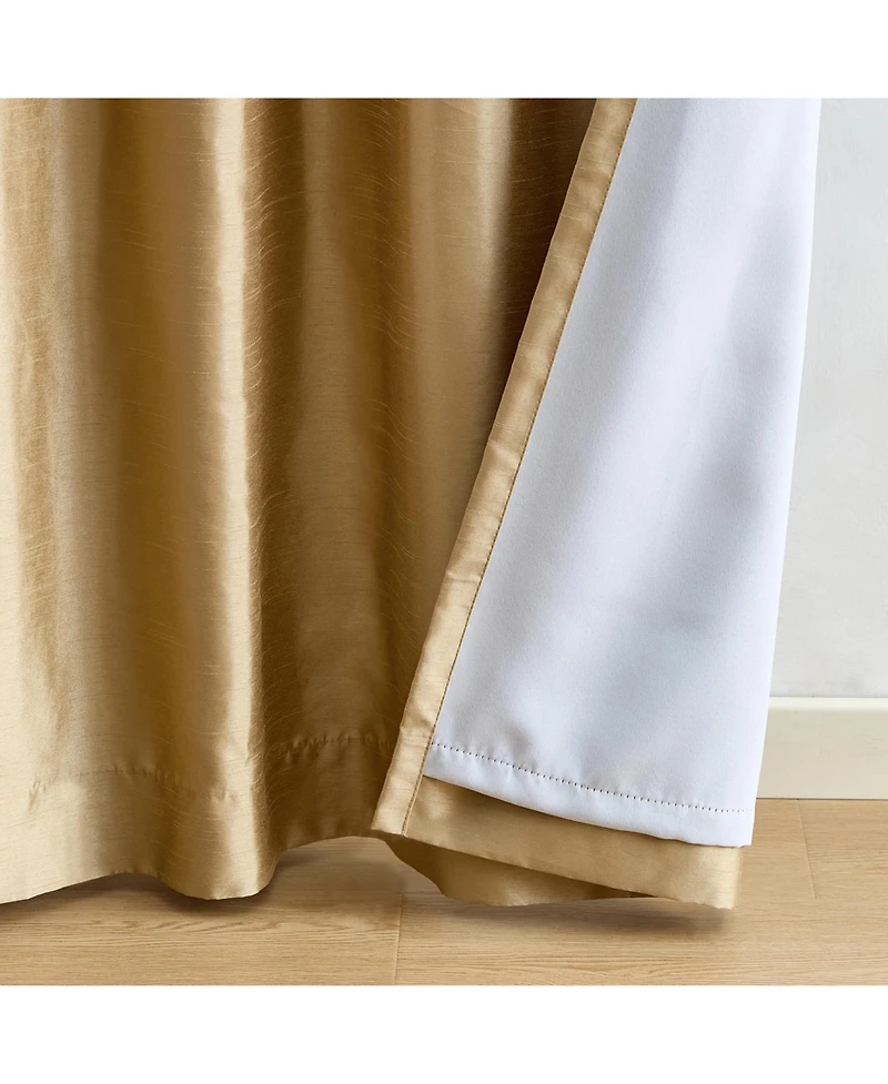 Lenox Imperial Faux Silk Blackout Back Tab/Rod Pocket Window Curtain