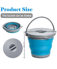Piscifun 2 Pack Collapsible Plastic Bucket 5 Gallon Foldable Tub For Camping Outdoor Activities