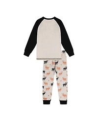 Deux par Little and Big Boy 6-12 Cotton Two Piece Pajama Set Elk Print
