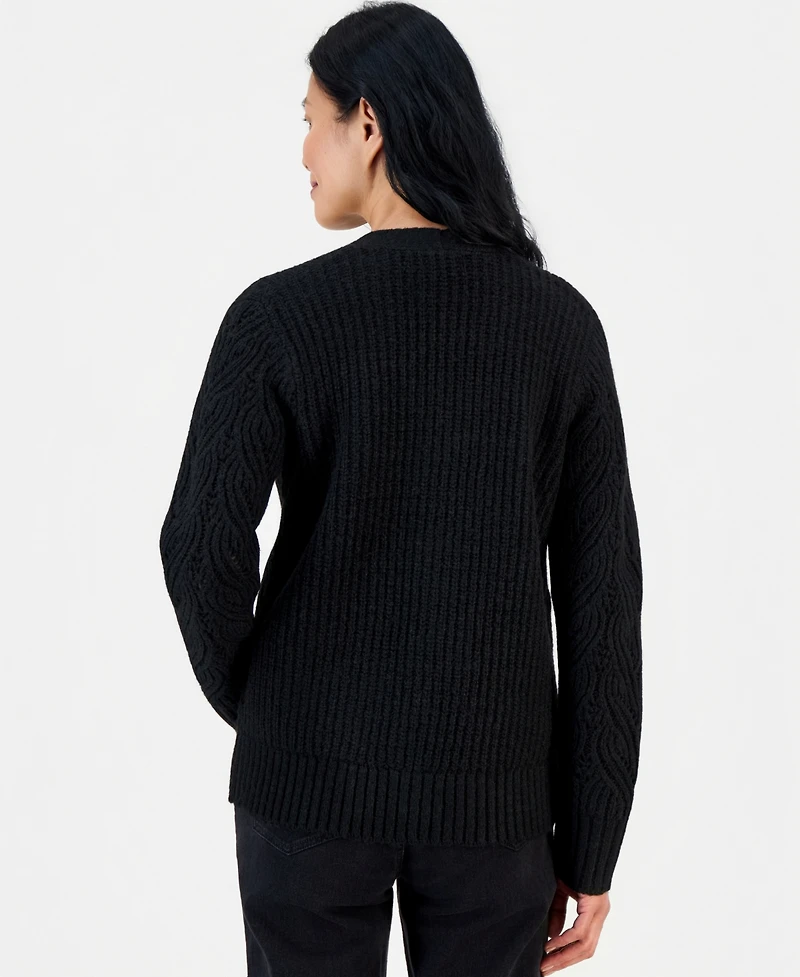 Style & Co Women's Pointelle Boyfriend Cardigan, Macy's Exclusive