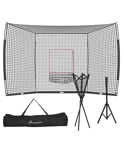 Aoligeijs Baseball Practice Net With Tee And Caddy
