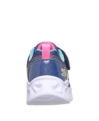 Skechers Little Girls Heart Lights - Bubble Love Light-Up Stay-Put Closure Sneakers from Finish Line