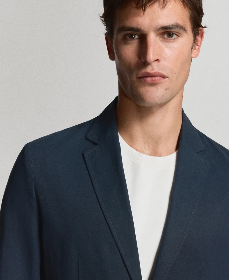 Mango Men's Slim-Fit Linen-Lyocell Blend Suit Blazer