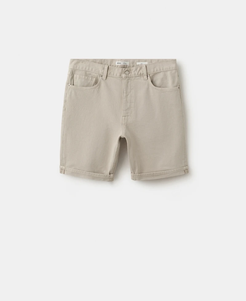 Mango Men's Slim-Fit Denim 9.45" Bermuda Shorts