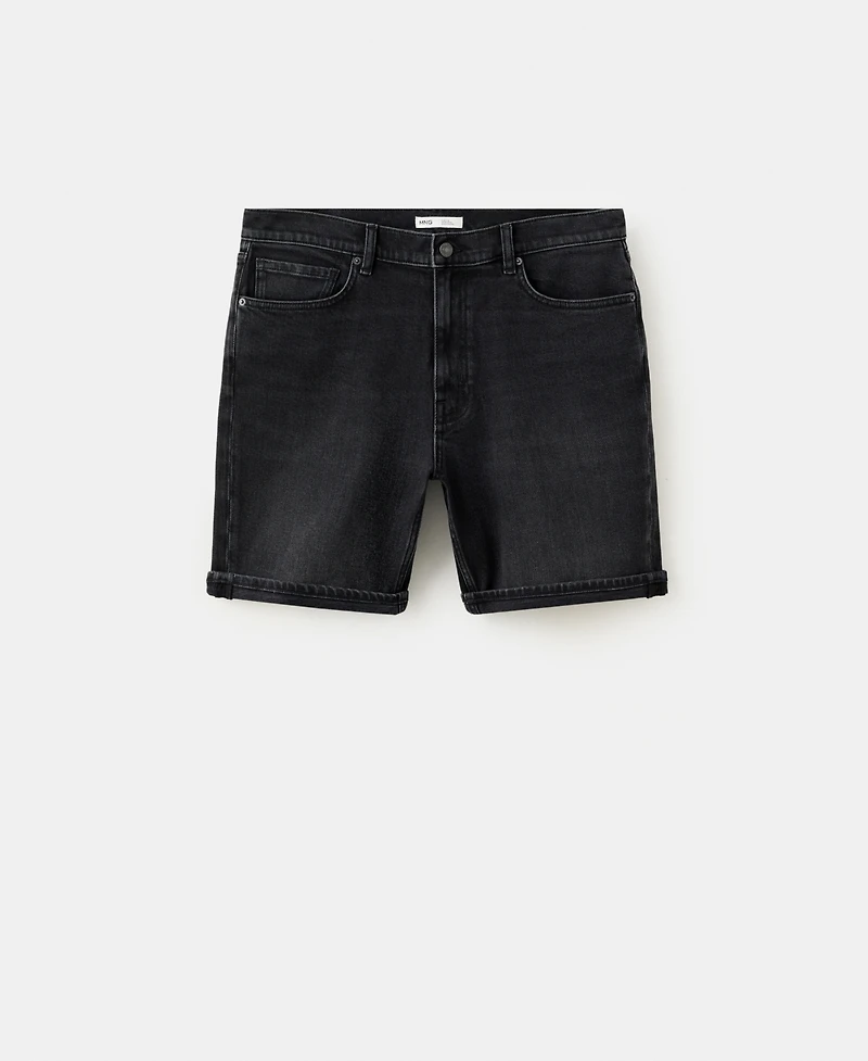 Mango Men's Slim-Fit Cuffed 9.45" Bermuda Shorts