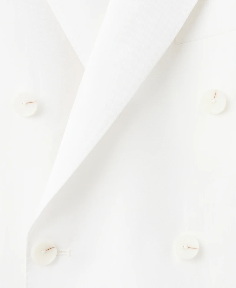 Mango Men's Linen Lyocell Double-Breasted Suit Jacket