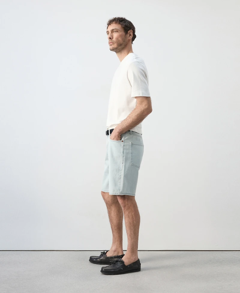 Mango Men's Straight-Fit Denim 8.86" Bermuda Shorts