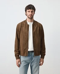 Mango Men's Suede-Effect Bomber Jacket