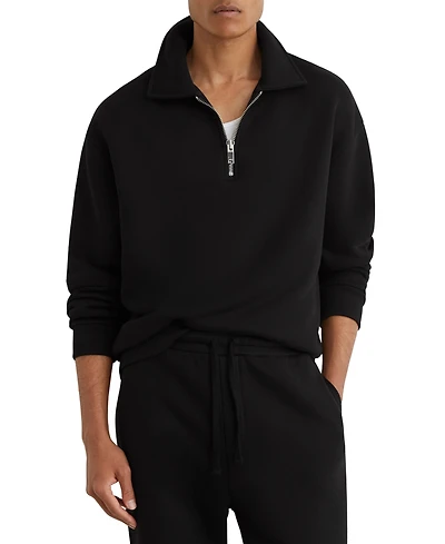 Reiss Men's Kurwin Cotton Heavyweight Half-Zip Sweatshirt
