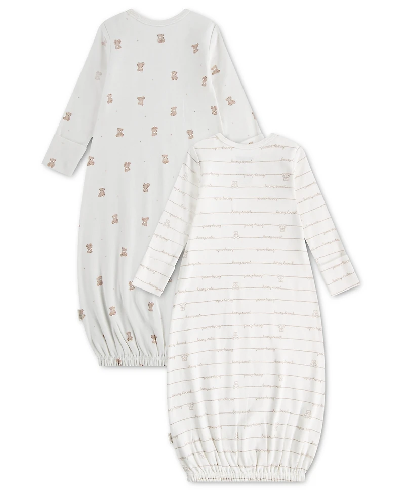 Huggies Baby Boys' and Baby Girls' Babywear Long-Sleeve Gowns, 2-Pack