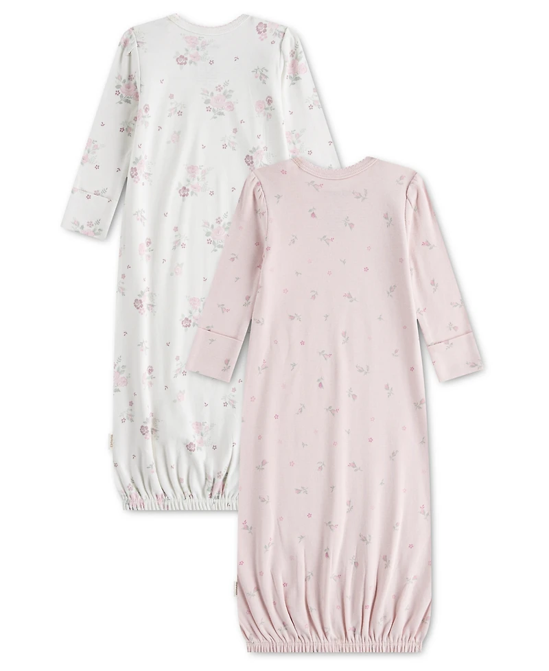 Huggies Baby Girls' Babywear Long-Sleeve Gowns, 2-Pack