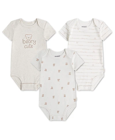 Huggies Baby Boys' and Girls' Babywear Short-Sleeve Bodysuits, 3-Pack