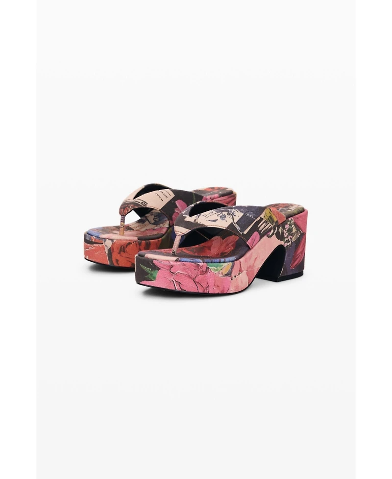 Desigual Women's Printed platform sandal