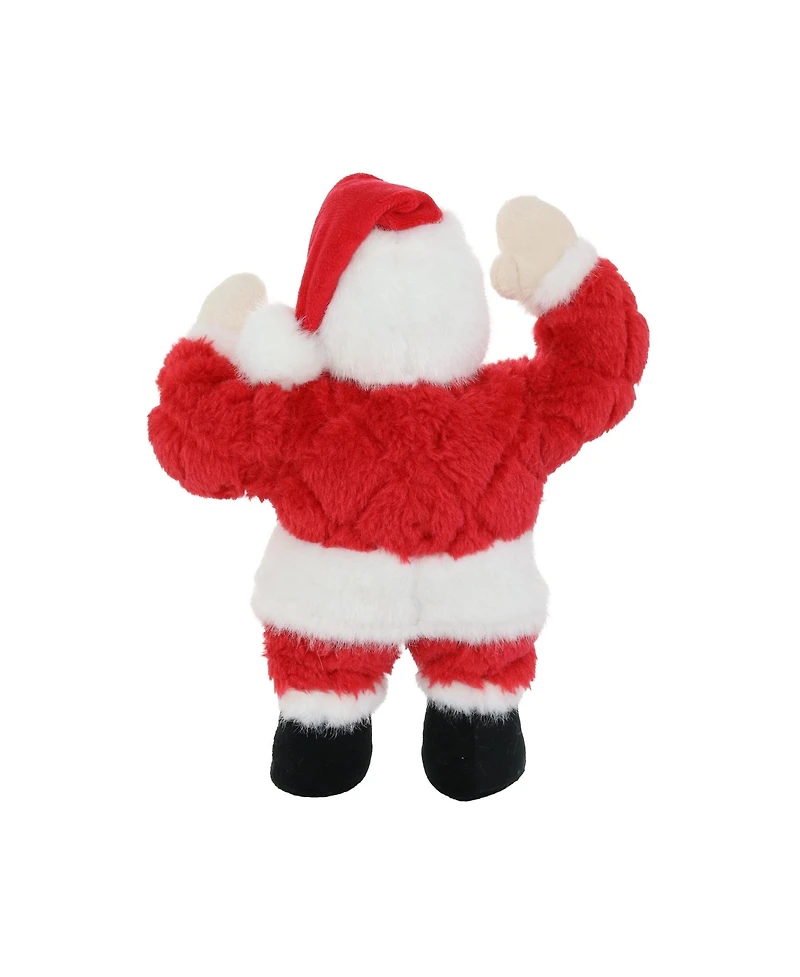 Mighty Holiday Santa, Durable Plush Squeaky Dog Toy