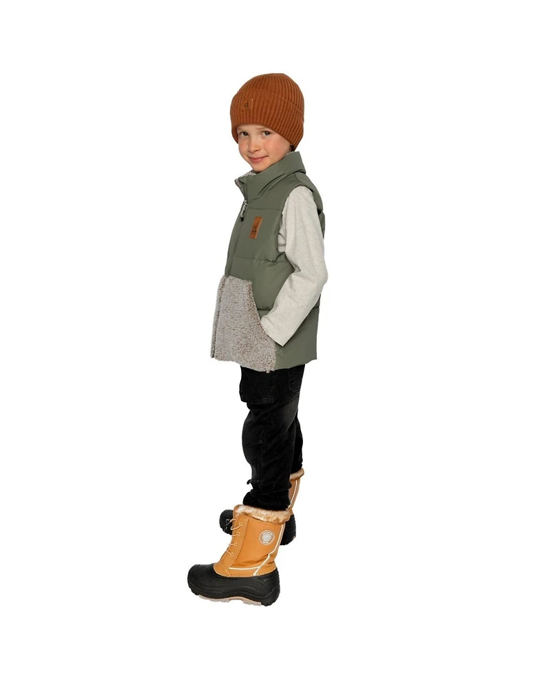 Deux par Deux Little and Big Boy (6-14) Sleeveless Mid-Season Vest