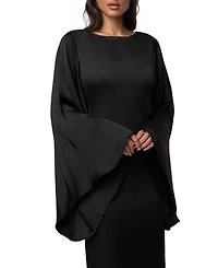 Jluxlabel Women's Soft Current Bell-Sleeve Cutout-Back Maxi Dress