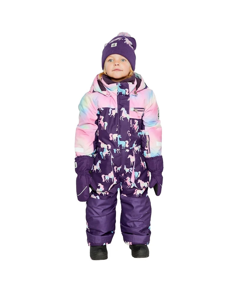 Deux par Little and Big Girl( 6 to 14 ) One Piece Play Snowsuit Unicorn Print