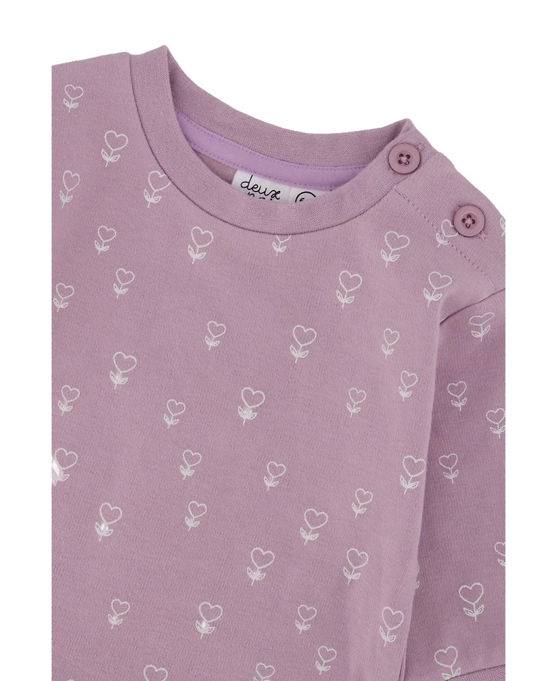 Deux par Baby Girl( 3 to 24 M ) Cotton Pants and Top Set Floral Print