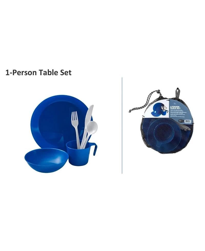 Piscifun Camping Dinnerware Set With Carry Bag Lightweight Washable For Outdoor Dining