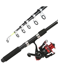 Aofar 6.9feet Fishing Rod Telescopic Carbon Fiber Spinning Reel Combo Set