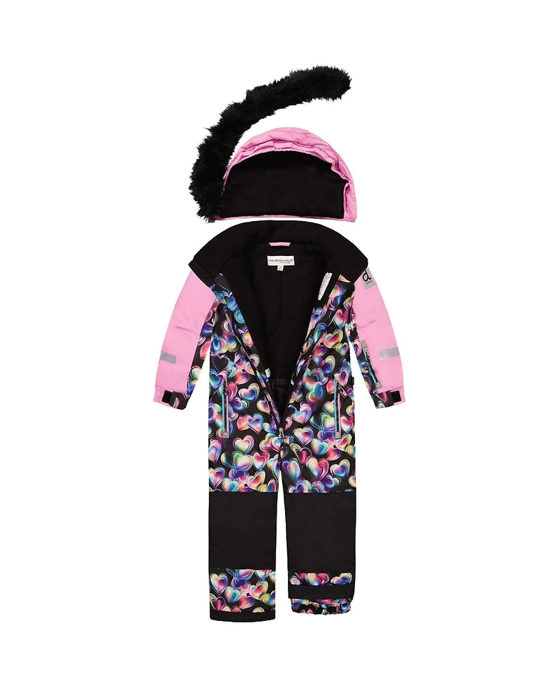Deux par Toddler Girls ( 2T To 5T ) One Piece Play Snowsuit Heart Print