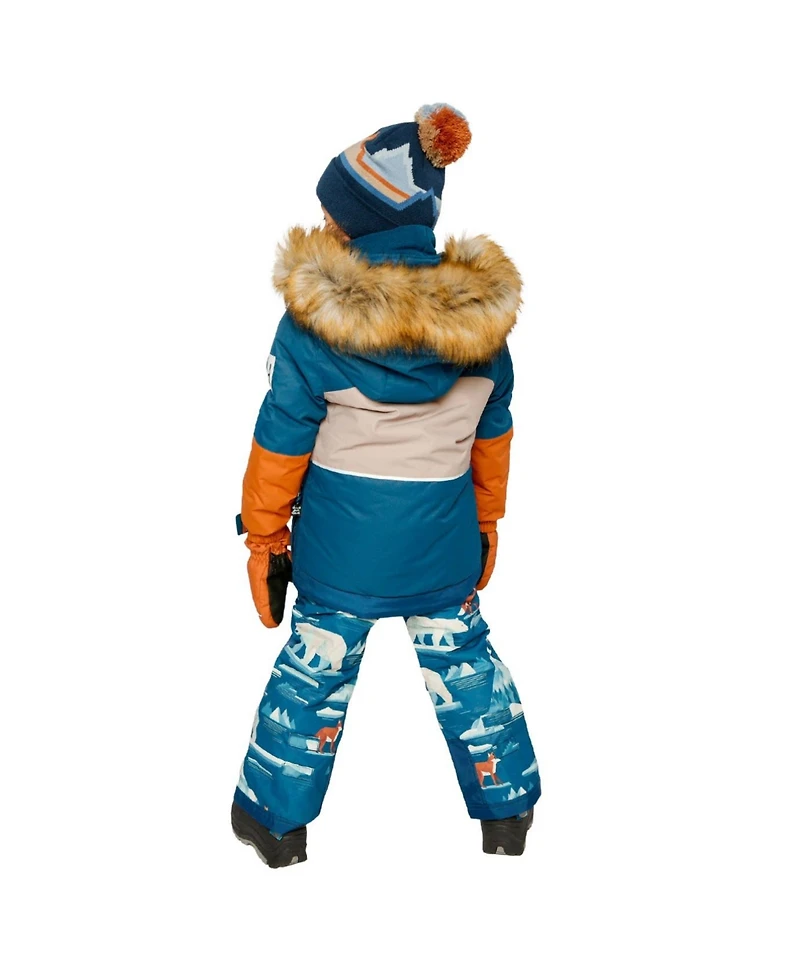 Deux par Toddler Boy (2T-5T) Two Piece Play Snowsuit with Bear Print Pants