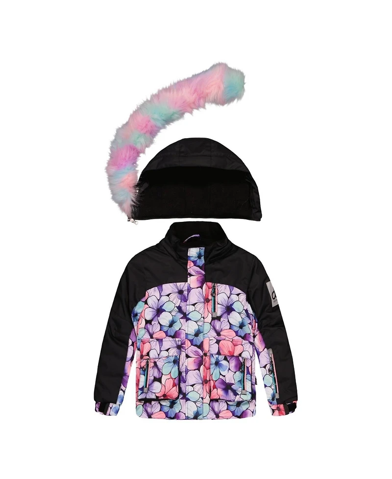 Deux par Little and Big Girl (6-14) Two Piece Play Snowsuit Floral Print with Gradient Pants
