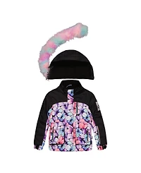 Deux par Little and Big Girl (6-14) Two Piece Play Snowsuit Floral Print with Gradient Pants