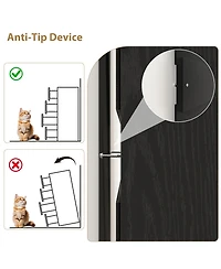 homfan with 4 Drawers for Bedroom, Modern Bedside Table Vertical Handle, Wooden Storage Cabinet Side Living Room Entryway Dorm