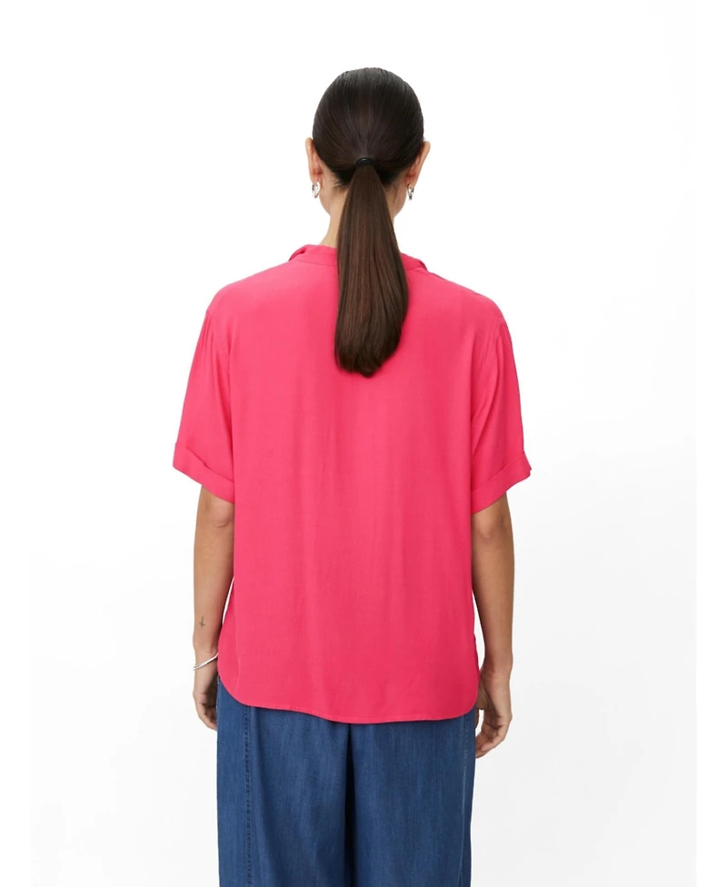 Masai Copenhagen Women's MaDyvora V-Neck Ruffle Blouse