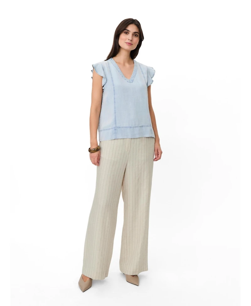 Masai Copenhagen Women's Madalali Denim V-Neck Blouse