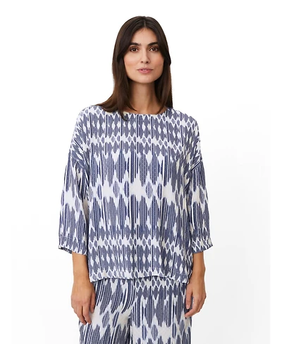 Masai Copenhagen Women's Mabecca Printed Fluid Drape Blouse