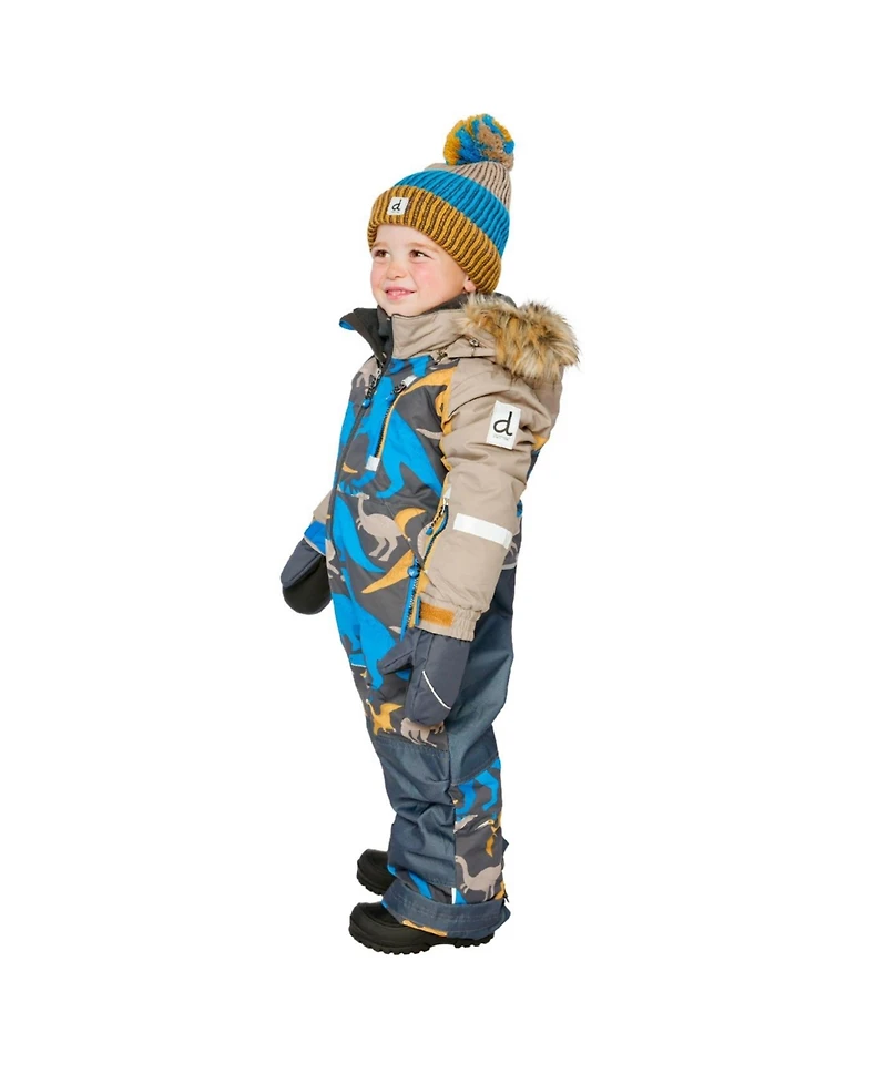 Deux par Little and Big Boy (6-14) One Piece Play Snowsuit Dinosaur Print